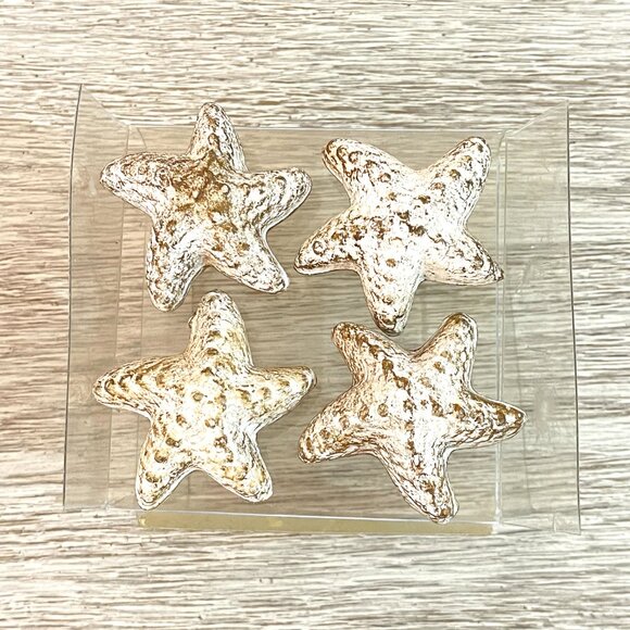 New Starfish Cabinet Door Drawer Pulls Knobs Set of 4 NWOT - Picture 1 of 10